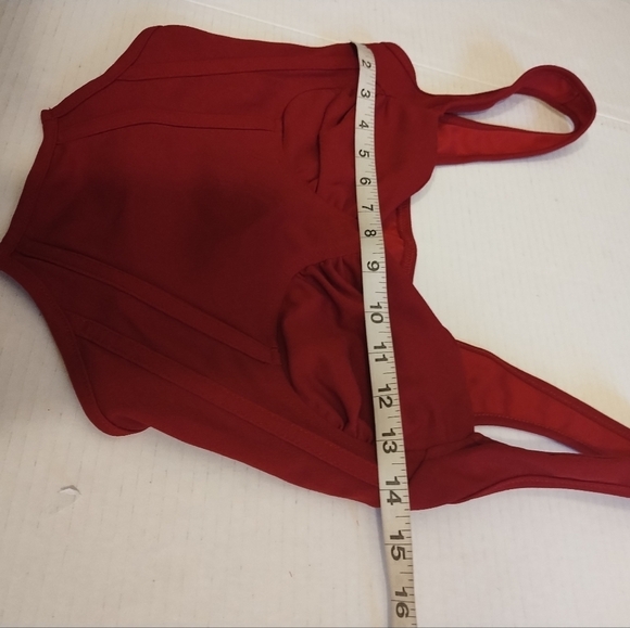 Shein women's red pullover crop top corset w/boning size small - Picture 4 of 10